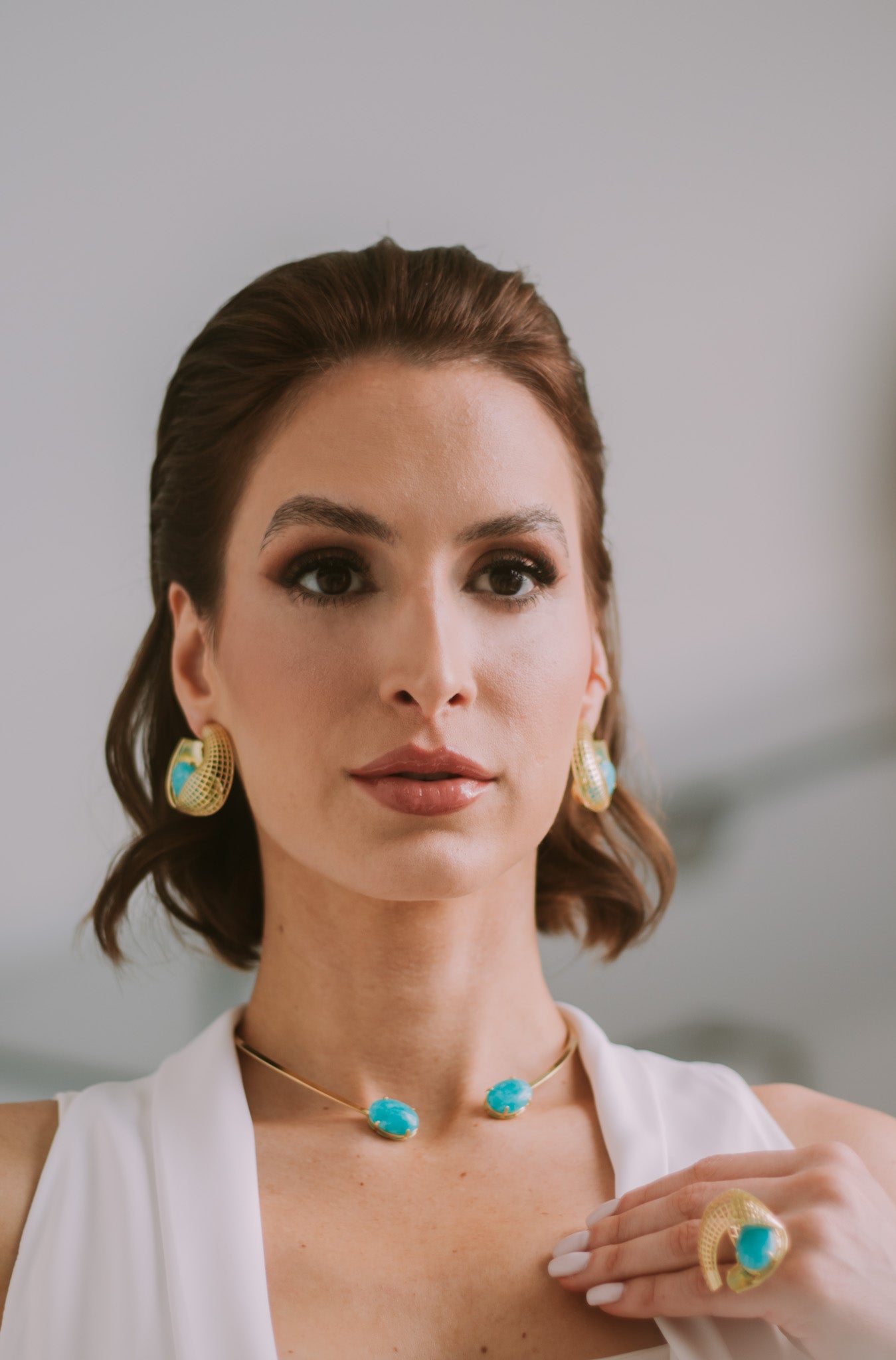 Brinco Azul Turquesa