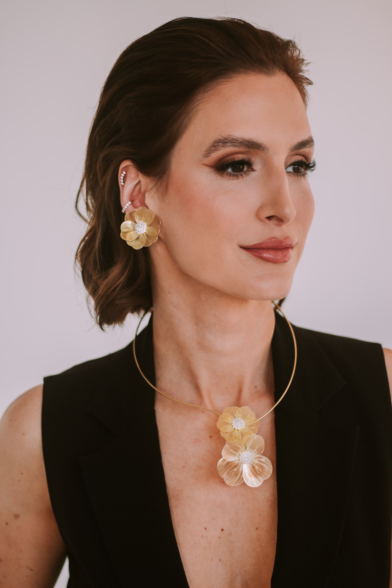 Brinco Floral Grande