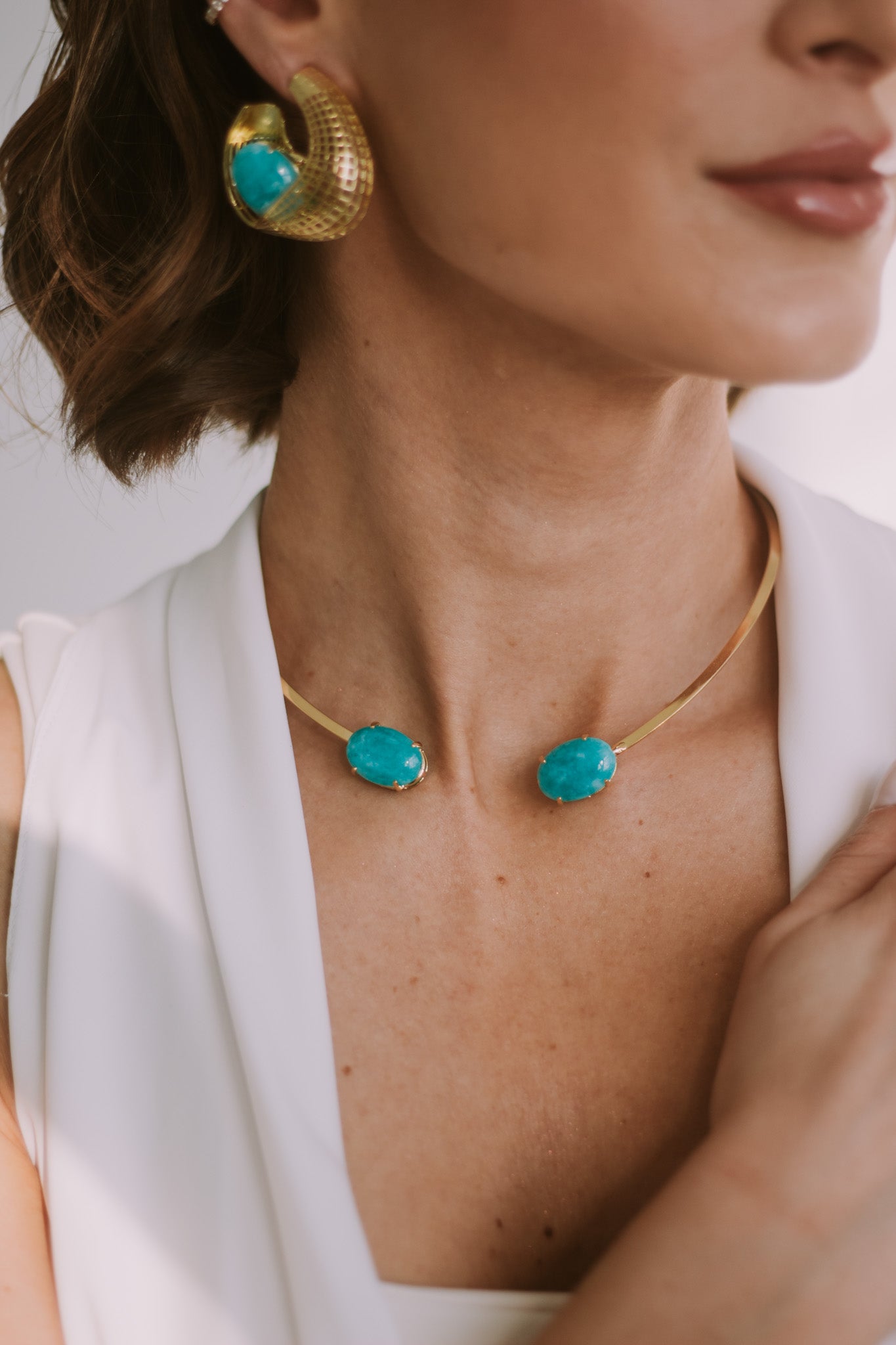 Brinco Azul Turquesa