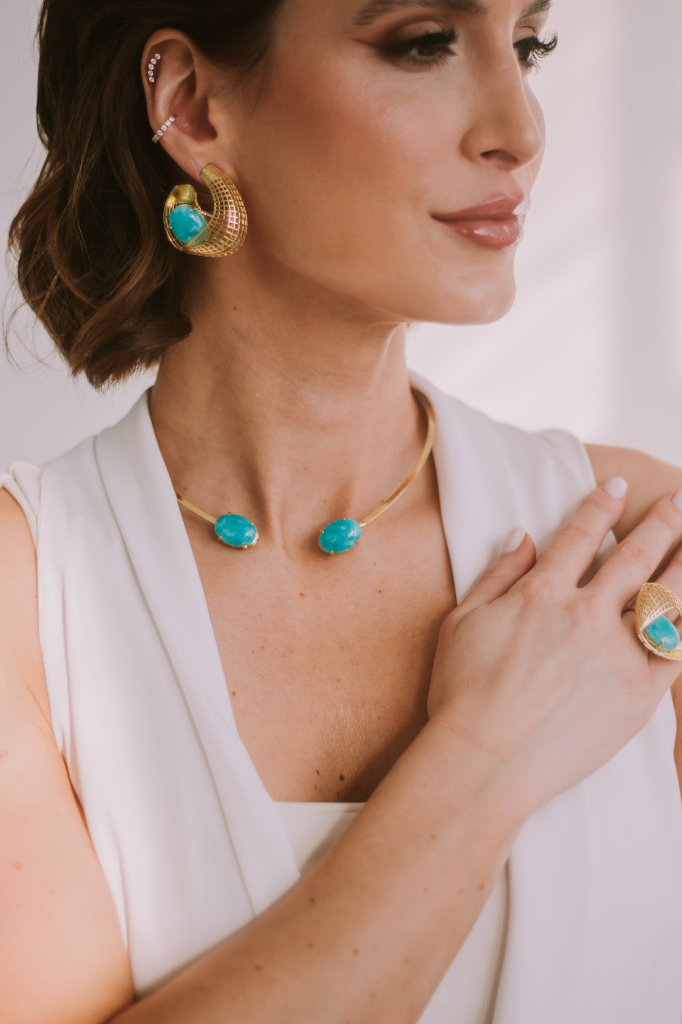 Brinco Azul Turquesa