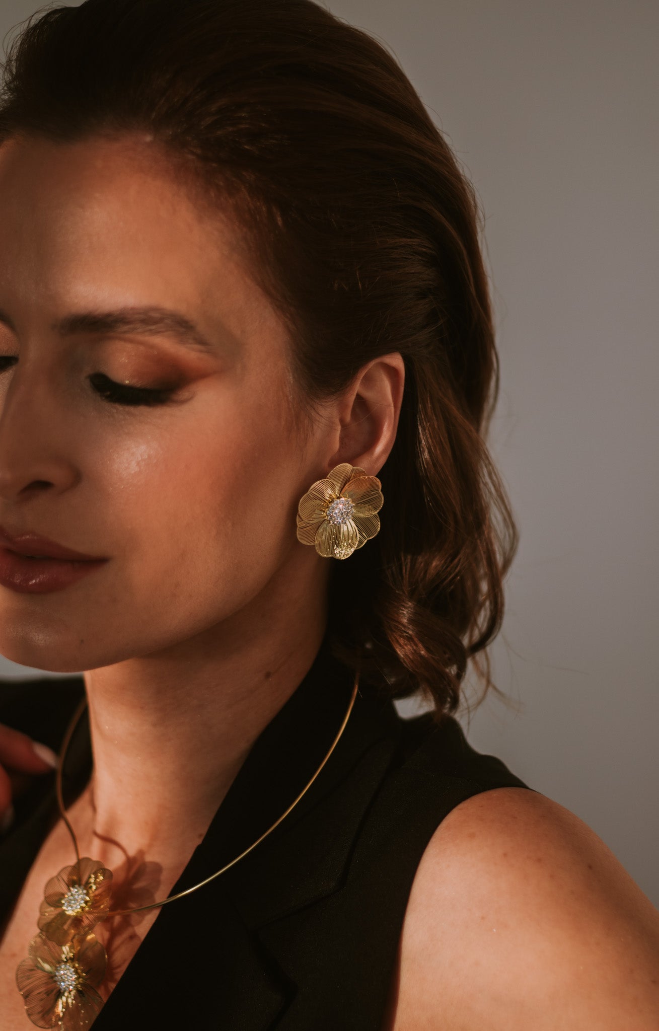 Brinco Floral Grande