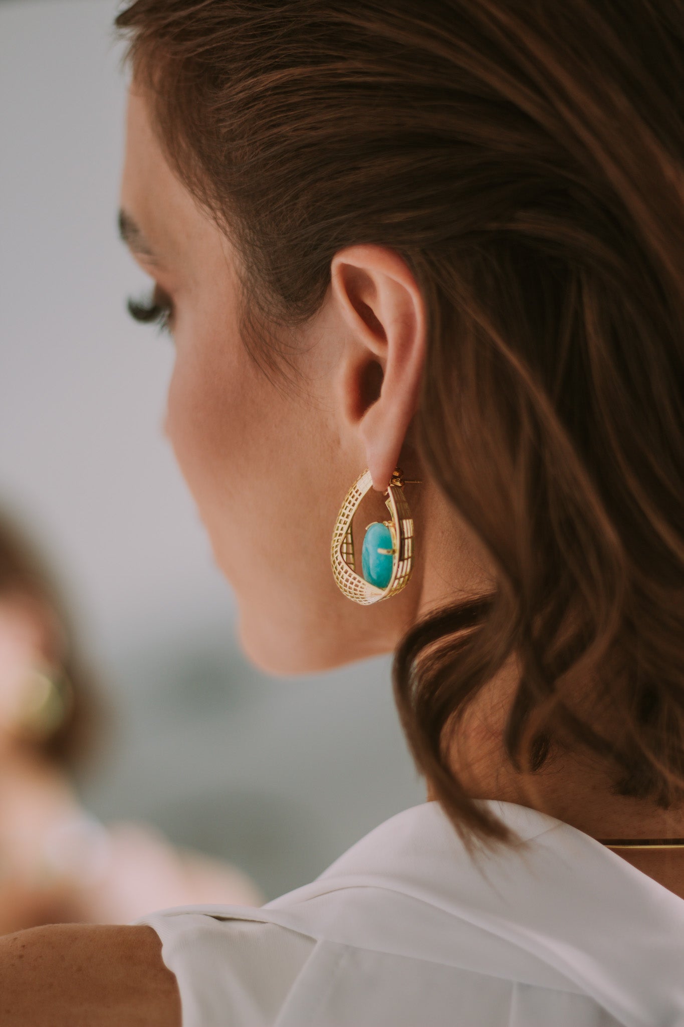 Brinco Azul Turquesa