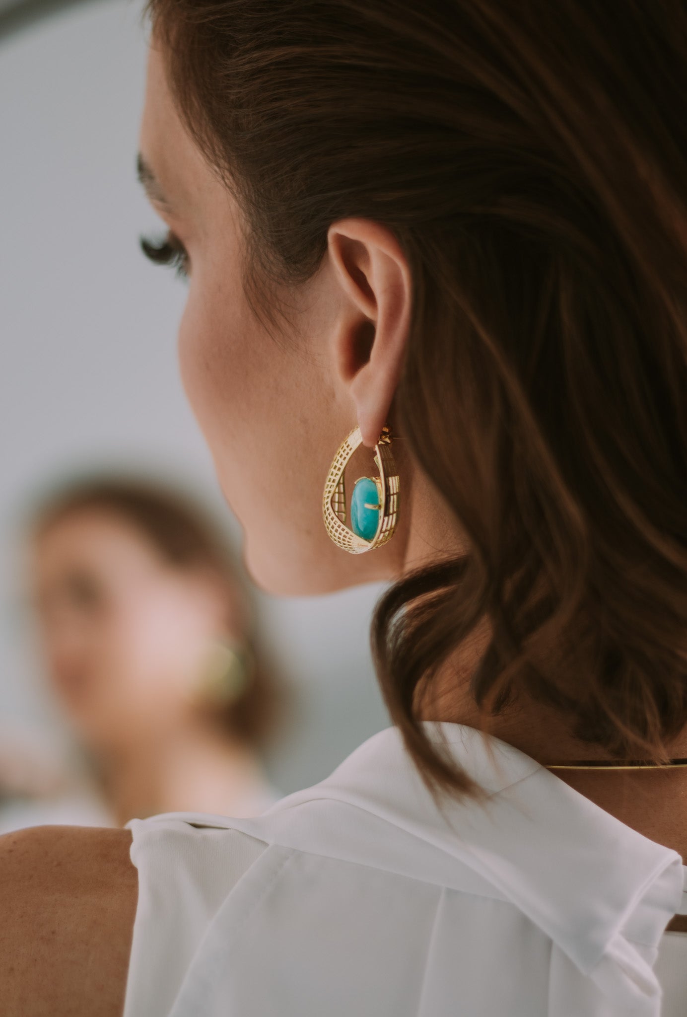 Brinco Azul Turquesa