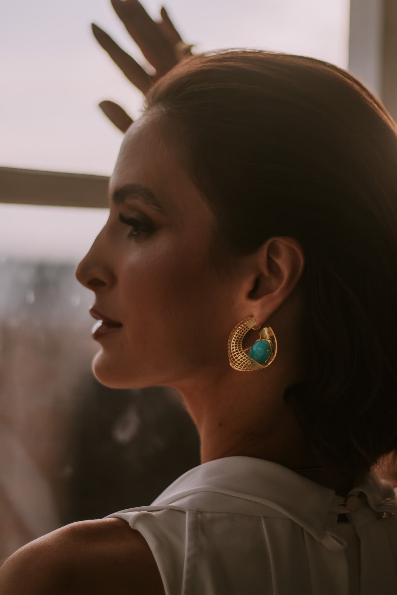 Brinco Azul Turquesa